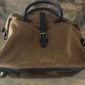 Brown Canvas and Leather Bag